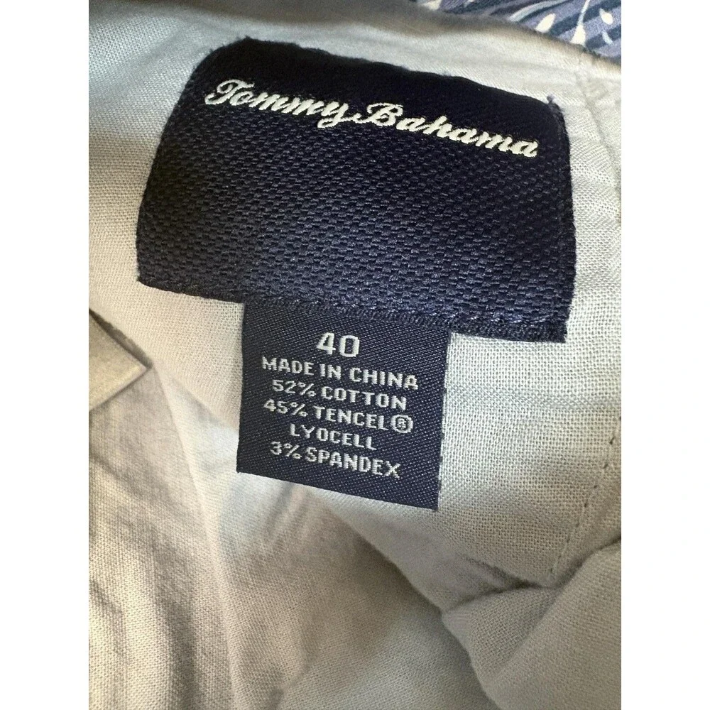 Tommy Bahama Chino Shorts Mens 40 Blue Stretch 9